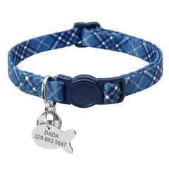 Pet Accessories- Cute Pattered Personalised Collar for Cats - dealskart.com.au