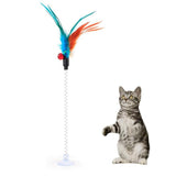 Pet Accessories- Cute Feather Wand Colourful Toys for Cats - dealskart.com.au