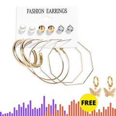 Oversize Hoop Earrings Set Gold Color Round Circle Women's Earrings DIY 2020 Brincos Statement Jewelry - dealskart.com.au