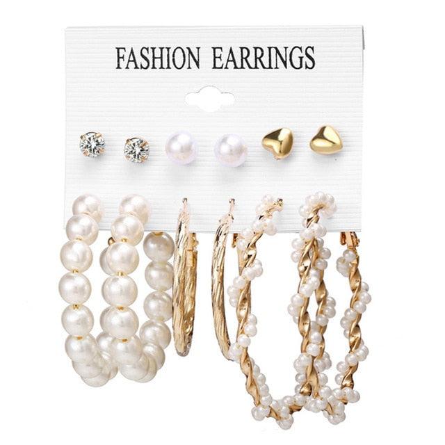 Oversize Hoop Earrings Set Gold Color Round Circle Women's Earrings DIY 2020 Brincos Statement Jewelry - dealskart.com.au