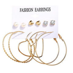 Oversize Hoop Earrings Set Gold Color Round Circle Women's Earrings DIY 2020 Brincos Statement Jewelry - dealskart.com.au