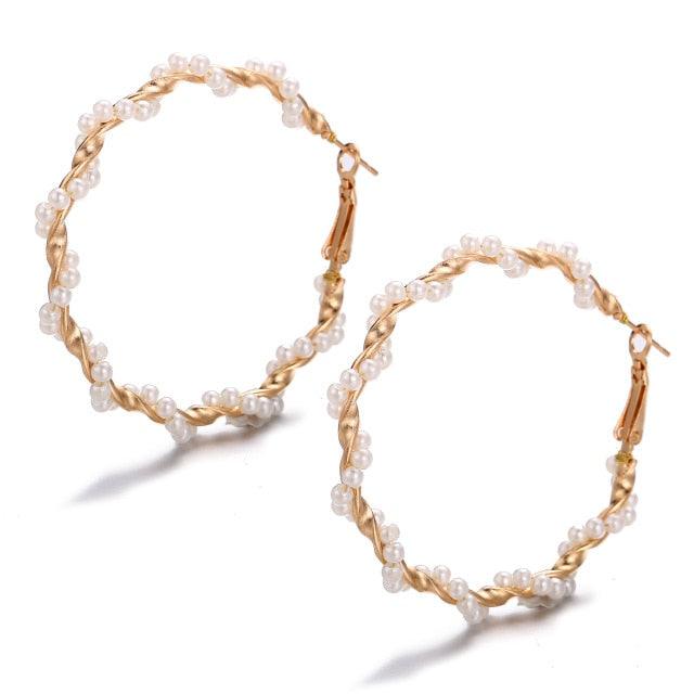 Oversize Hoop Earrings Set Gold Color Round Circle Women's Earrings DIY 2020 Brincos Statement Jewelry - dealskart.com.au