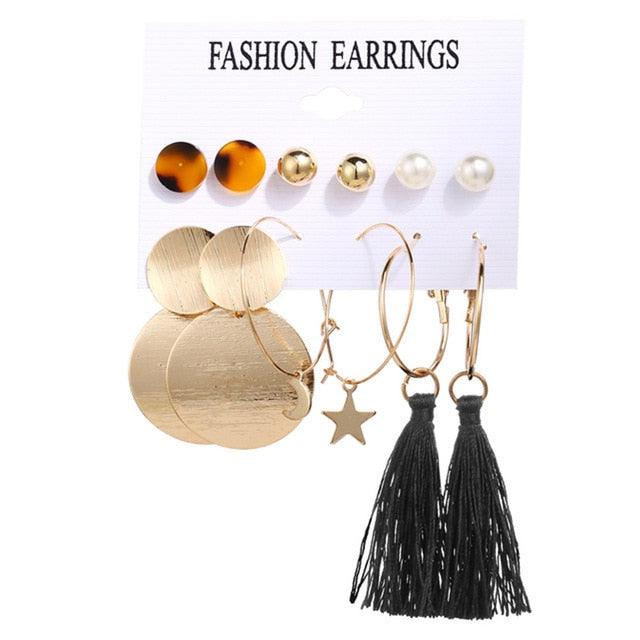 Oversize Hoop Earrings Set Gold Color Round Circle Women's Earrings DIY 2020 Brincos Statement Jewelry - dealskart.com.au