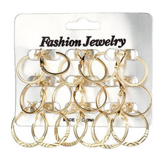 Oversize Hoop Earrings Set Gold Color Round Circle Women's Earrings DIY 2020 Brincos Statement Jewelry - dealskart.com.au