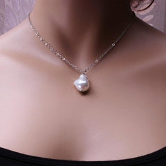 KMVEXO Fashion 2 Layers Pearls Geometric Pendants Necklace - dealskart.com.au