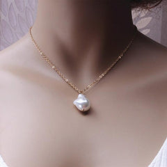 KMVEXO Fashion 2 Layers Pearls Geometric Pendants Necklace - dealskart.com.au