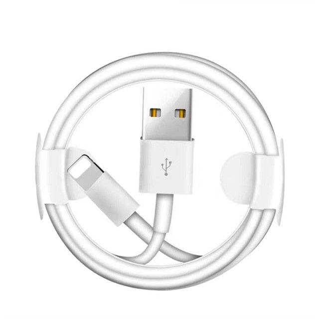 USB Charging Cable EU Wall Charger for iPhone | Compatible with iPhone 7, 8 Plus, 6, 6S Plus, X, XR, XS Max, 11 Pro Max, 5, 5S, SE | USB Data Cables - dealskart.com.au