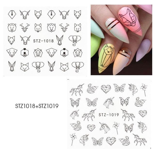 Abstract Art Nail Decal and Stickers for Nail Decorations - dealskart.com.au