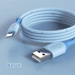 TOPK Micro USB Type C Cable for XiaoMi red mi note 9 3A Fast Charging Liquid Silicone Mobile Phone Data Cable for Samsung Huawei - dealskart.com.au