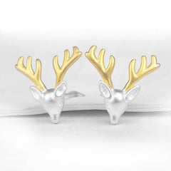 New Creative Christmas Ornaments Stylish Christmas Elk Crystal Deer Stud Earrings Women Fashion Jewelry Gift Christmas Ornaments - dealskart.com.au