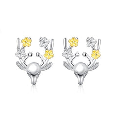 New Creative Christmas Ornaments Stylish Christmas Elk Crystal Deer Stud Earrings Women Fashion Jewelry Gift Christmas Ornaments - dealskart.com.au