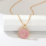 New Fashion Necklace Alloy Drop Oil Love Heart Moon Lightning Necklaces Elegant Cute Round Party Gift Jewelry For Women - dealskart.com.au