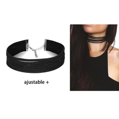 Sexy Trendy Vintage Charm Round Gothic Collar Necklaces Jewelry Gift Gothic Leather Heart Harajuku Women Punk Choker Necklace - dealskart.com.au