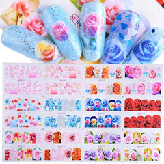 12 Pcs Manicure Love Nail Decoration Water Sticker - dealskart.com.au