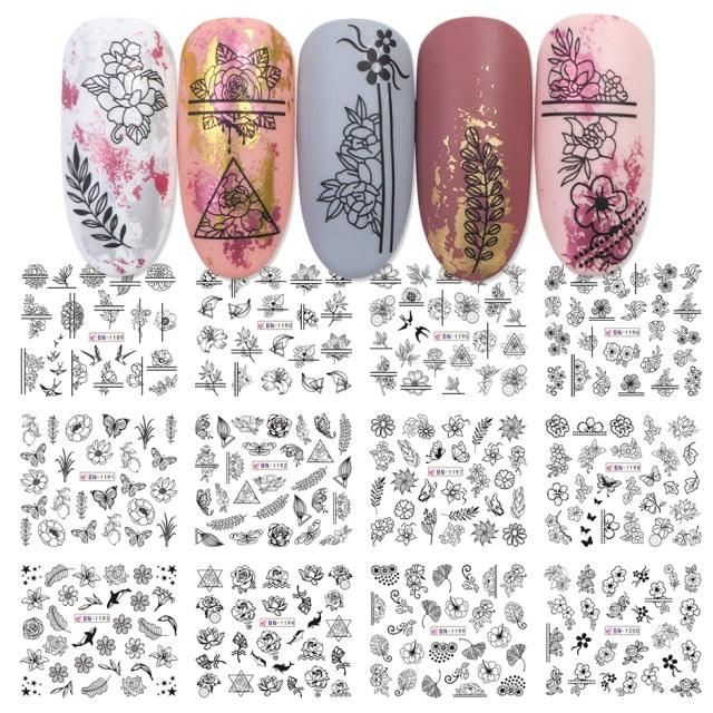 12 Pcs Manicure Love Nail Decoration Water Sticker - dealskart.com.au