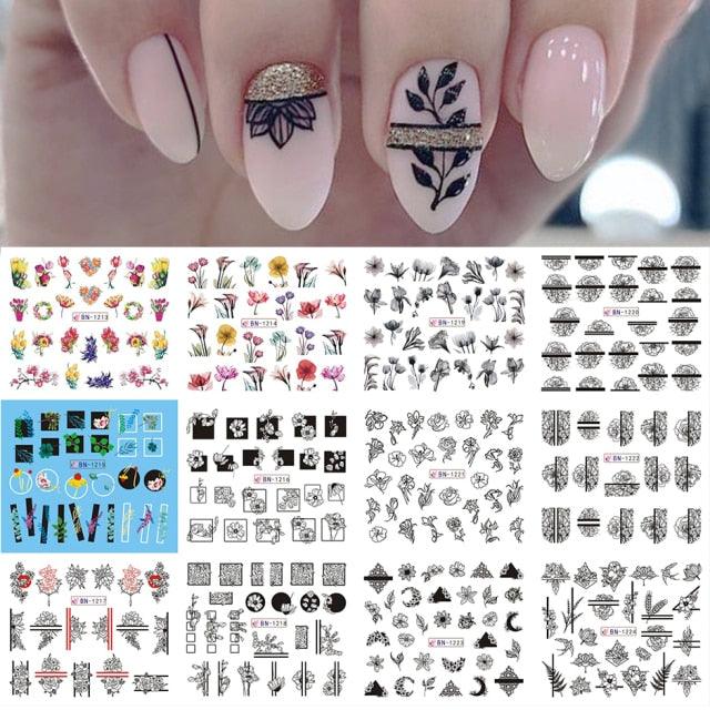 12 Pcs Manicure Love Nail Decoration Water Sticker - dealskart.com.au