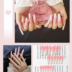 24pcs/box Full Cover fake Press on Nails Matte Yellow Pure Acrylic Frosted Ballerina acrylic for nails for Women and Girls - dealskart.com.au