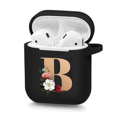 Floral Designed Apple Airpods Case - Custom Alphabet Initials - dealskart.com.au