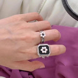 Women's Flower Engraved Ring and Pendant set - Metal Toned - dealskart.com.au