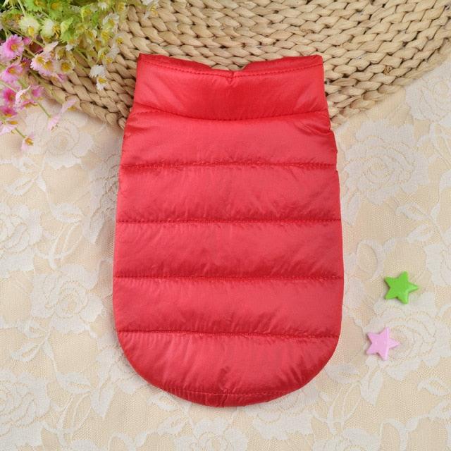 Winter Pet Dog Coat Clothes For Dogs Warm Thicken Solid Color Dog Clothes For Small Dog Red Green Christmas Style Big Dog Jacket - dealskart.com.au