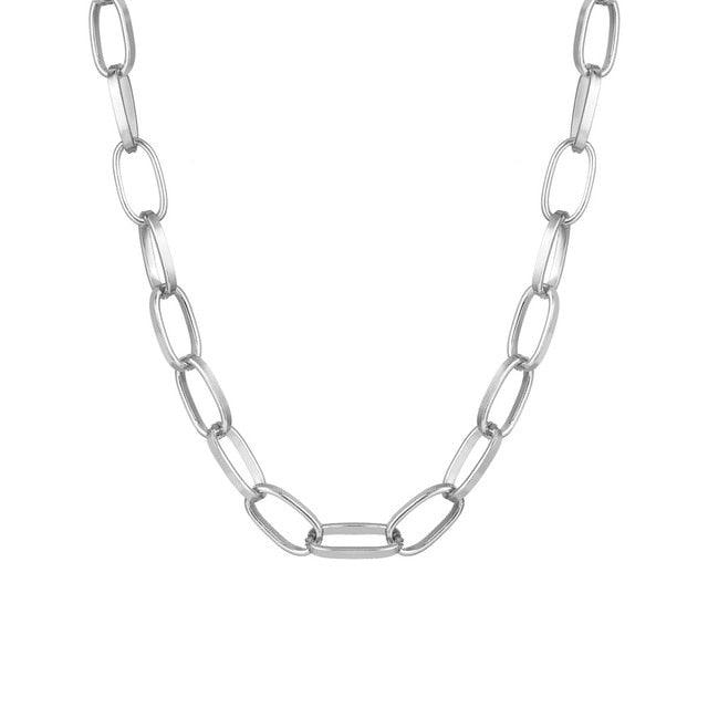 retro necklace chains chain for women Exaggeration collares collar necklaces collier naszyjnik colar choker cadena gold fashi - dealskart.com.au