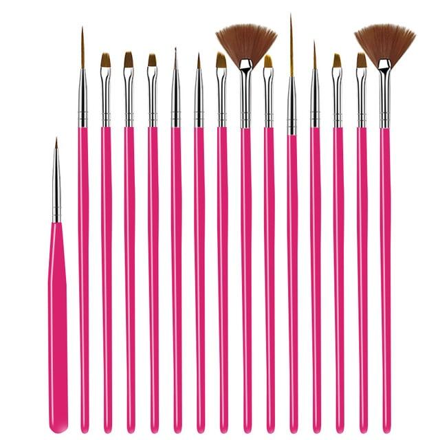 Professional Nail Art Designing Brush Set - 15Pcs/ Set - dealskart.com.au