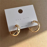 Minimalist Large Circle Geometric Round Big Hoop Earrings For Women Girl Wedding Party Jewelry - dealskart.com.au
