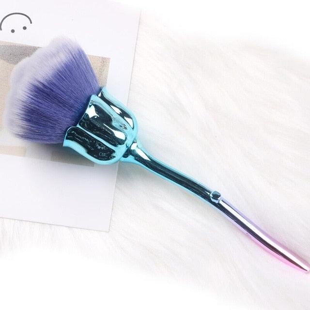 Round Tip Nail Care Dusting Brush - Thick Bristles - dealskart.com.au