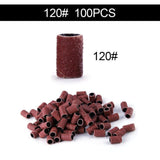 100pcs Nail Art Sanding Bands File For UV Gel Acrylic Polish Remover For Electric Nail Machine Nail Drill 80#/120#/180# - dealskart.com.au