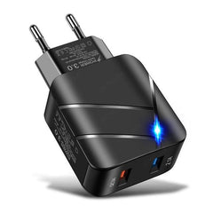 Dual Output Fast Charging USB Adapter - 28W Fast Charging - dealskart.com.au