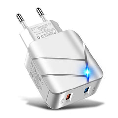 Dual Output Fast Charging USB Adapter - 28W Fast Charging - dealskart.com.au