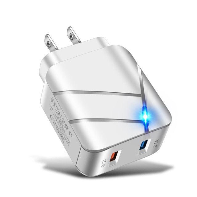 Dual Output Fast Charging USB Adapter - 28W Fast Charging - dealskart.com.au