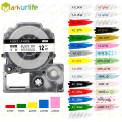 1 PCS Label Tapes SS12KW Compatible for LW-300 LW-400 LW-600P LW-700 LC-4WBN9 Printer (12mm*8m Black on White) Label Maker - dealskart.com.au