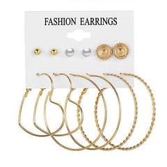 Oversize Hoop Earrings Set Gold Color Round Circle Women's Earrings DIY 2020 Brincos Statement Jewelry - dealskart.com.au