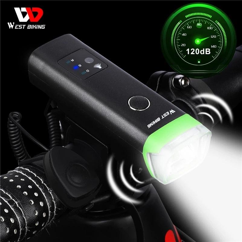 WEST BIKING Front Bicycle Light USB Rechargeable LED Bike Light Waterproof Cycling Headlight Climbing Safety Flashlight Lamps - dealskart.com.au