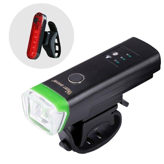 WEST BIKING Front Bicycle Light USB Rechargeable LED Bike Light Waterproof Cycling Headlight Climbing Safety Flashlight Lamps - dealskart.com.au