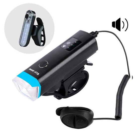 WEST BIKING Front Bicycle Light USB Rechargeable LED Bike Light Waterproof Cycling Headlight Climbing Safety Flashlight Lamps - dealskart.com.au