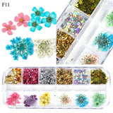 Mix Flower Petal Nail Art Decoration - Real Dried Flowers - dealskart.com.au