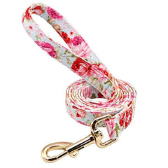 Cute Floral Prints Engravable Dog Collar Belts - dealskart.com.au