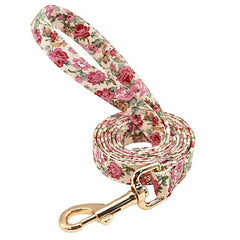 Cute Floral Prints Engravable Dog Collar Belts - dealskart.com.au