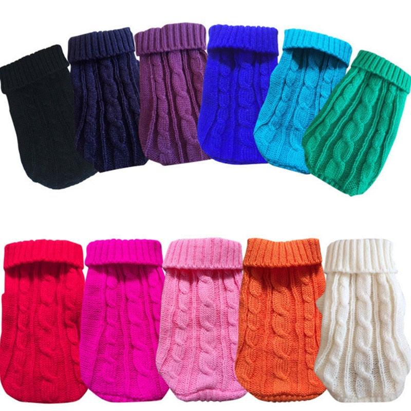 Pet Clothes- Pet’s Knitted Multicolour Winter Wear - dealskart.com.au