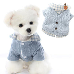 Warm Woolen Plaid Sweater Dress for Dogs- Pet - dealskart.com.au