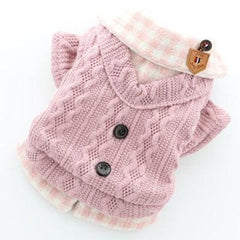 Warm Woolen Plaid Sweater Dress for Dogs- Pet - dealskart.com.au