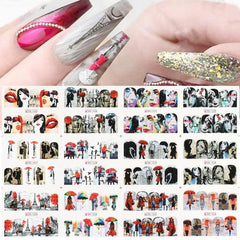 12 Pcs Manicure Love Nail Decoration Water Sticker - dealskart.com.au