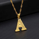 Capital Letter Initial Necklace For Women Stainless Steel Gold A-Z Alphabet Pendant Necklace Valentine Jewelry Gift Bijoux Femme - dealskart.com.au