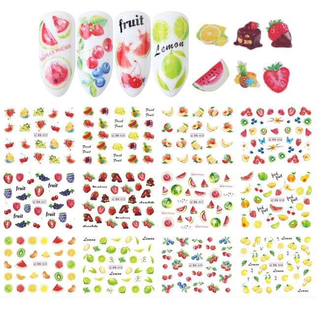 12 Pcs/Set Fun Cartoon Water Stickers and Decals for Nail Decoration - dealskart.com.au