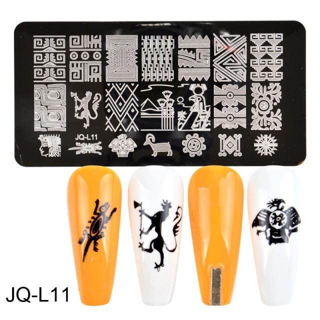Nail Art Stamping Stencil Kit - Metal Plate, Sponge Polisher - dealskart.com.au