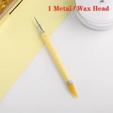 Double Headed Nail Art Designing Tool - Wax & Metal Tip - dealskart.com.au