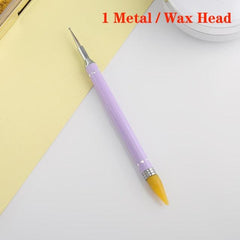 Double Headed Nail Art Designing Tool - Wax & Metal Tip - dealskart.com.au