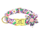 Dog Cute Floral Printed Nylon Collar Belt - dealskart.com.au